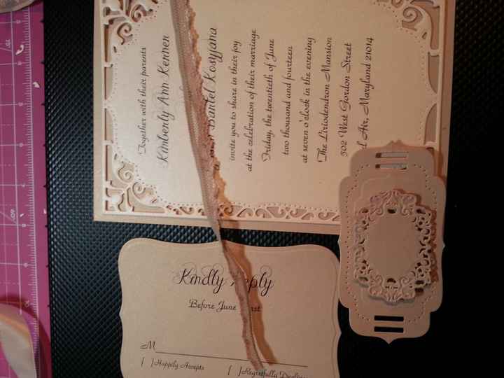DIY invitations and bird cage favor boxes PIP