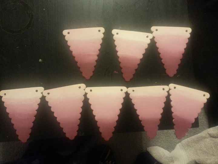 My DIY ombre "thank you" bunting!