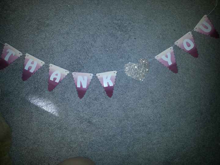 My latest DIY project all finished :) Ombre "thank you" banner! Pic!