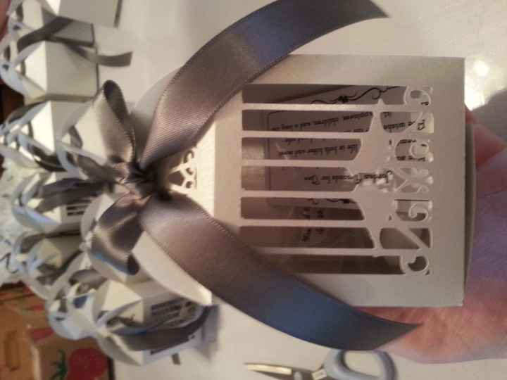 My DIY birdcage favor boxes are done!