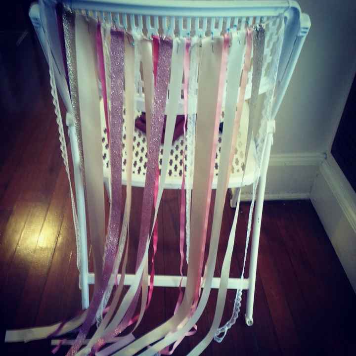 DIY chair decorations. A work in progress!