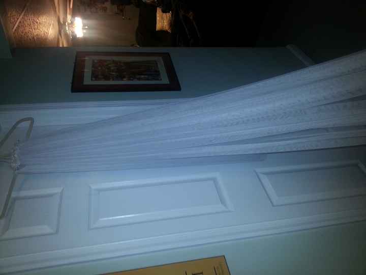 My handmade veil...and it's LONG!