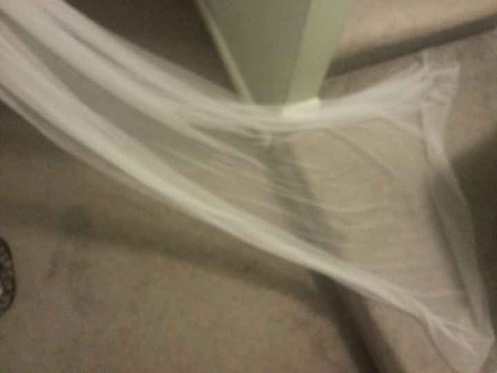 My handmade veil...and it's LONG!