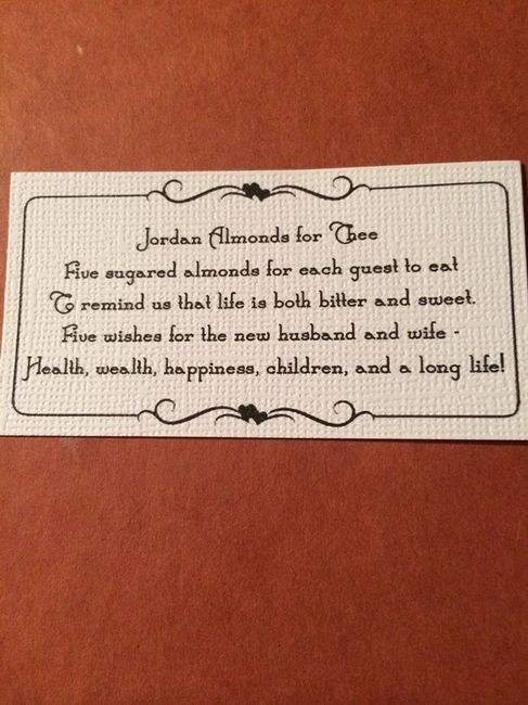 What is your wedding favor?
