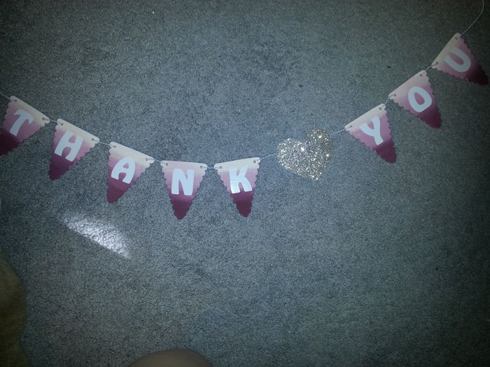 My latest DIY project all finished :) Ombre "thank you" banner! Pic!