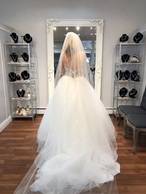 i chose the Stella York dress with the back bow today! 7