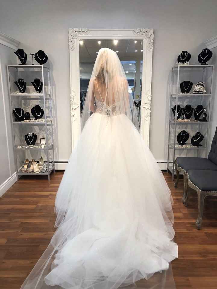 Back of Mori lee with veil