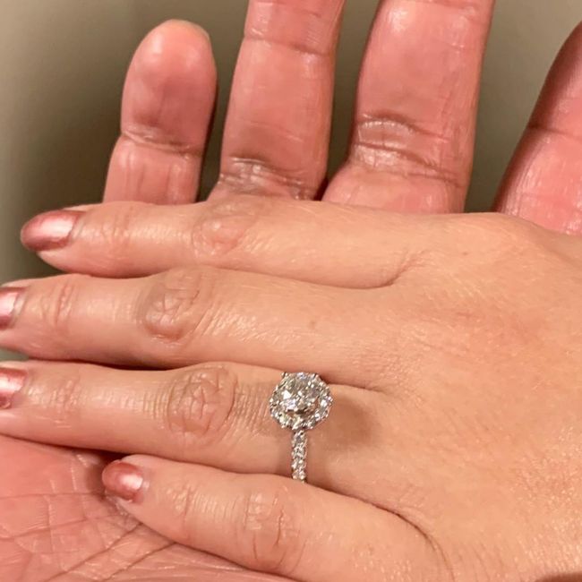 Round Halo (thin pave) engagement rings with bands! 7