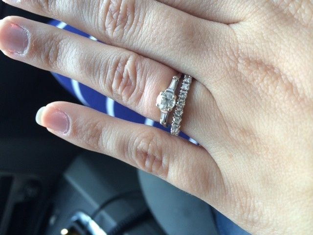 Guess what we bought/show off your wedding bands!