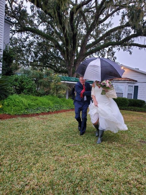 Curious! Anyone else have their wedding during Tropical Storm Nestor?  2