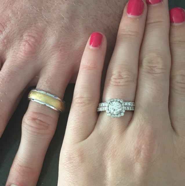 Halo rings without matching wedding band