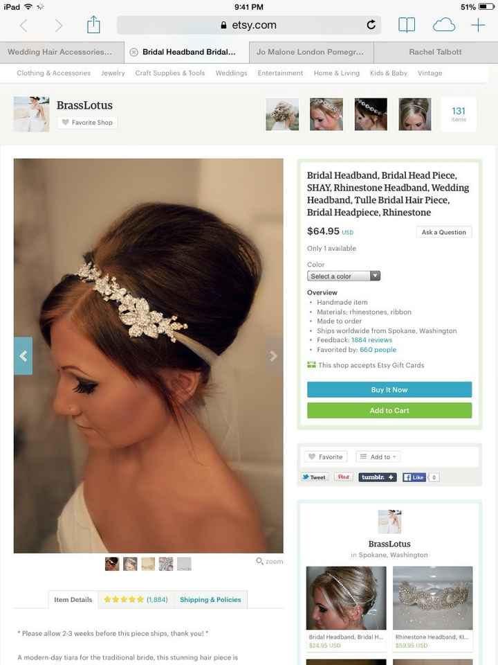 Show me your bridal head bands!