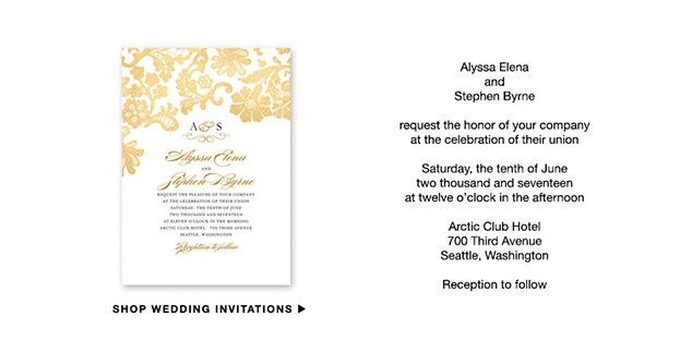 Wedding Invite Wording