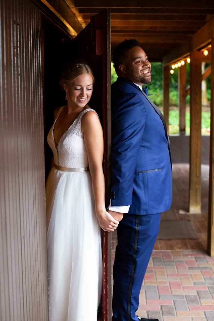 Rewind- we did a first touch instead of first look. Said a prayer. I cried during this as well. 😆