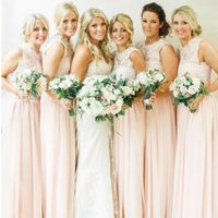 Thoughts on light sky blue bridesmaids dresses vs. light dusty pink bridesmaids dresses (photos atta