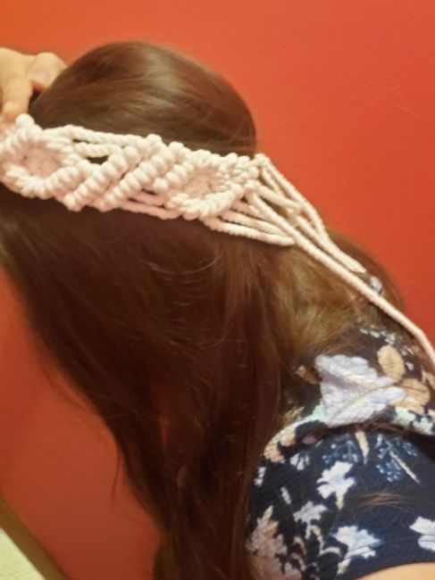 Making my own macrame veil...what do you think? 2