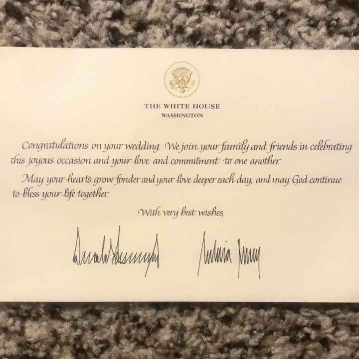 We received a card from the White House - 1