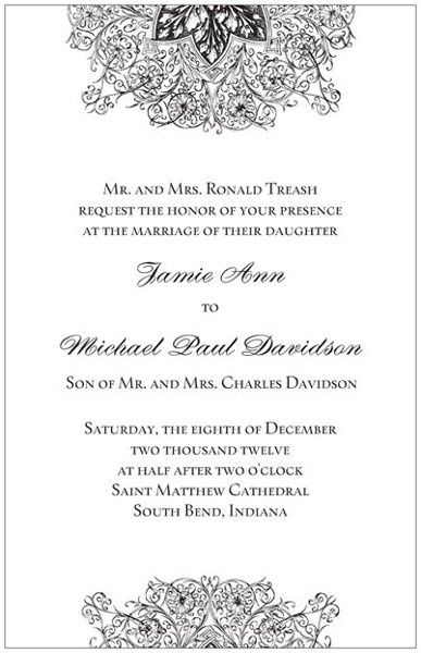 Invitation Wording