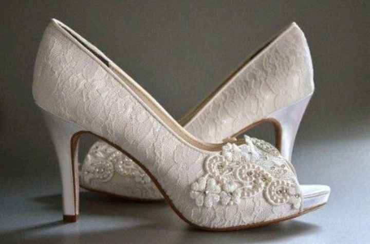 The brides shoes