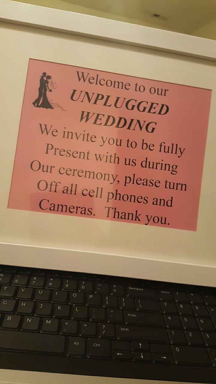 Unplugged wedding