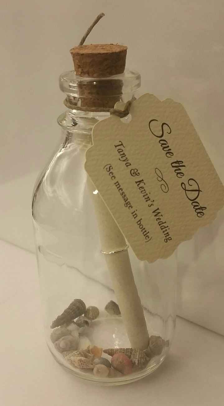DIY message in a bottle invitations.