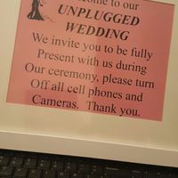 Unplugged wedding