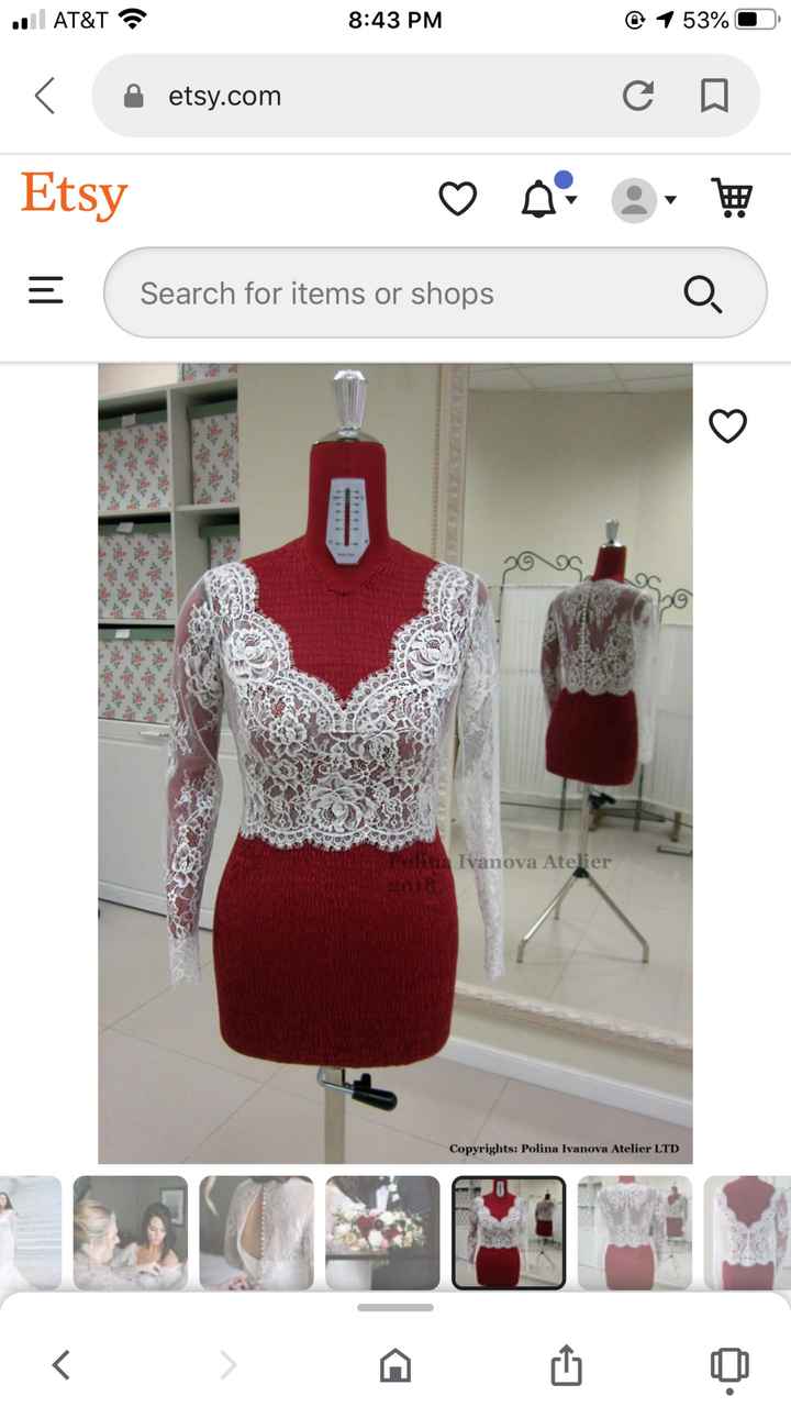 Dress Sleeves or lace overlay bodice? Help?! - 1