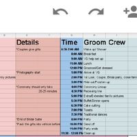Reception Timeline help - 1