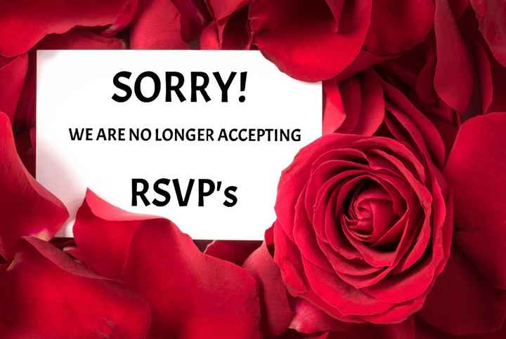 RSVP for the cut off