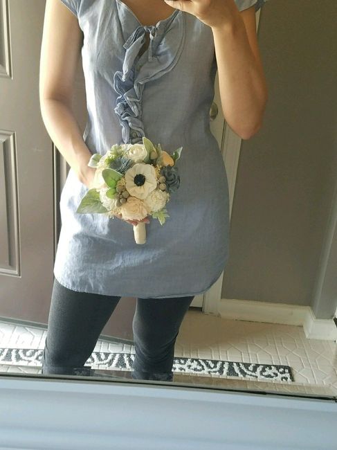 Bouquets are in, and smaller than expected.