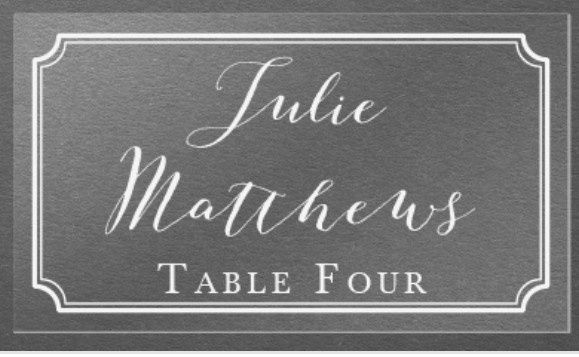 How are you letting guests know where they are sitting for the reception? 4