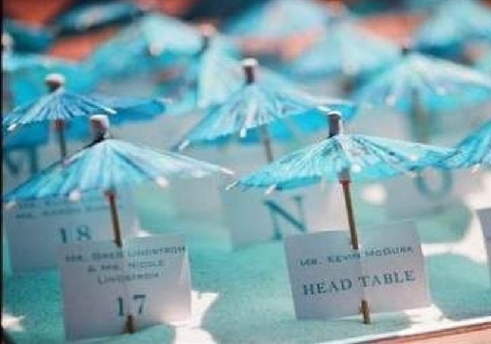 Beach setting place cards - 5