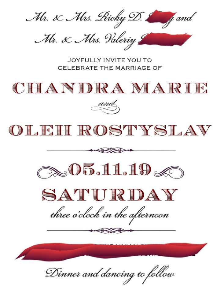 How much did you spend on invitations? - 1