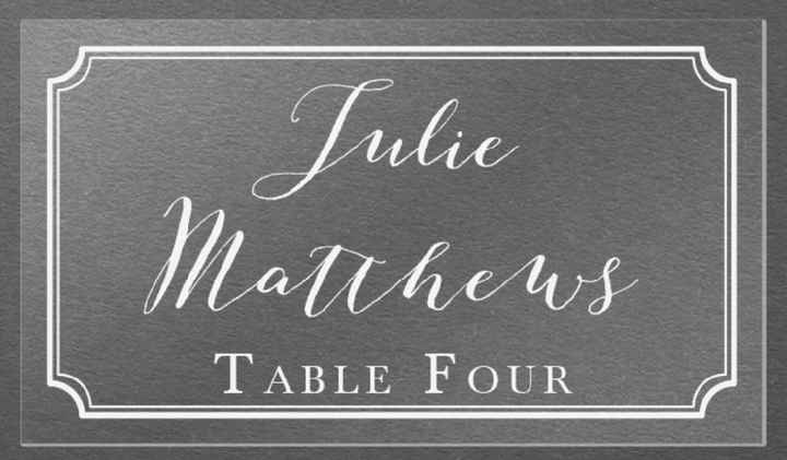 Placecards ordered! - 1