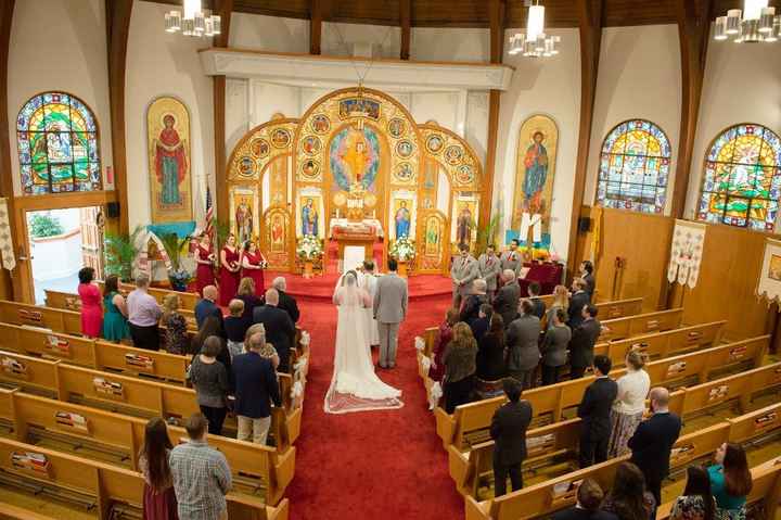 Birds eye view of the ceremony