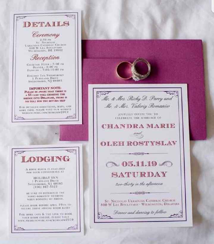 Where did you purchase your wedding invitations? - 1