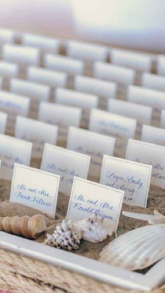 Beach setting place cards - 2