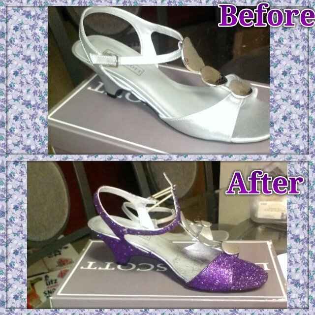 DIY Glitter Shoes