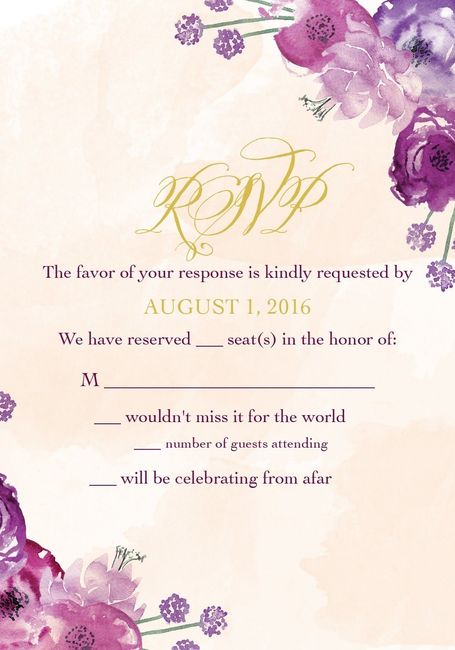 RSVP Cards! Advice, etiquette, and care to share?
