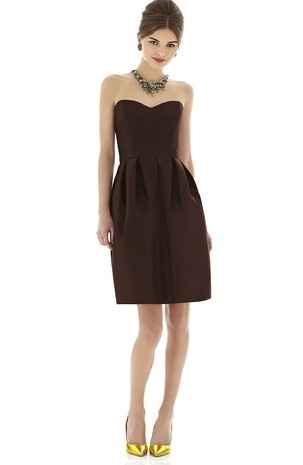 Chocolate brown bridesmaid dress