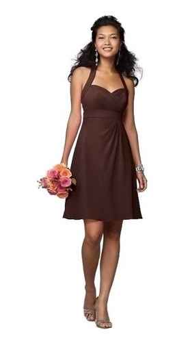 Chocolate brown bridesmaid dress