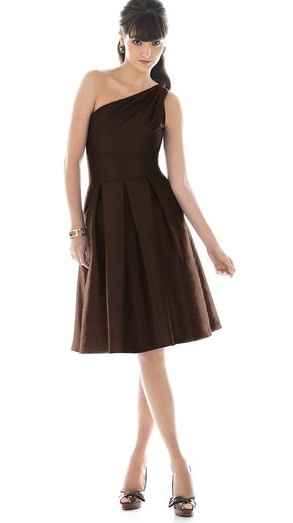 Chocolate brown bridesmaid dress