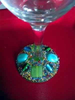 DIY wine glass wedding favor- trial glass done!