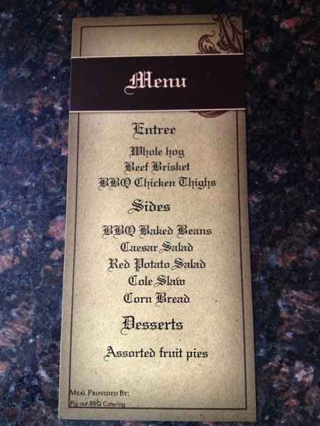 Vista Print Rack Card Menus came today!