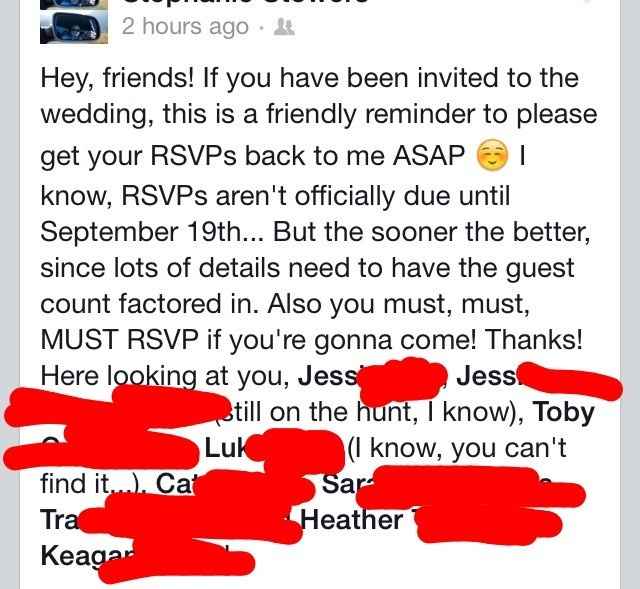 An example of a Facebook side eye