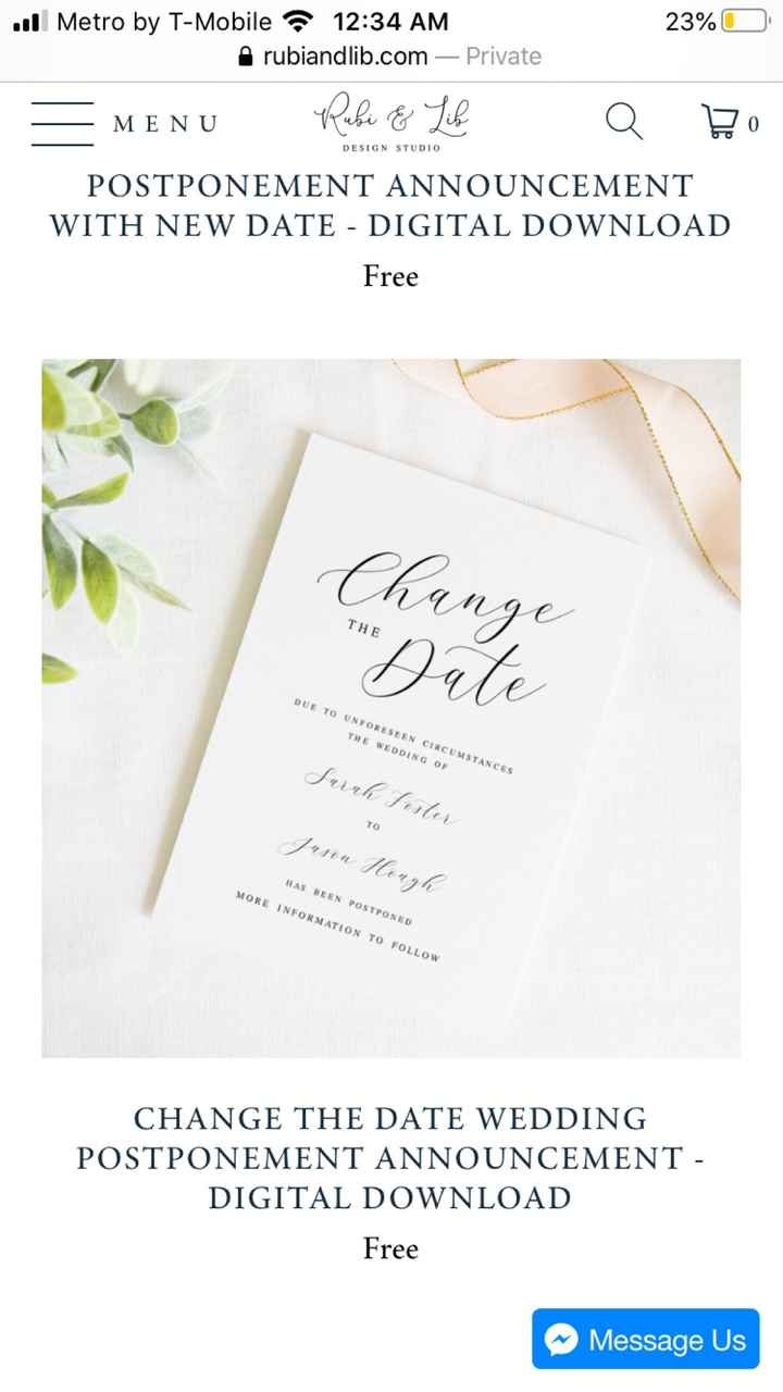 Free Change The Dates (covid-19 Brides & Grooms) - 2