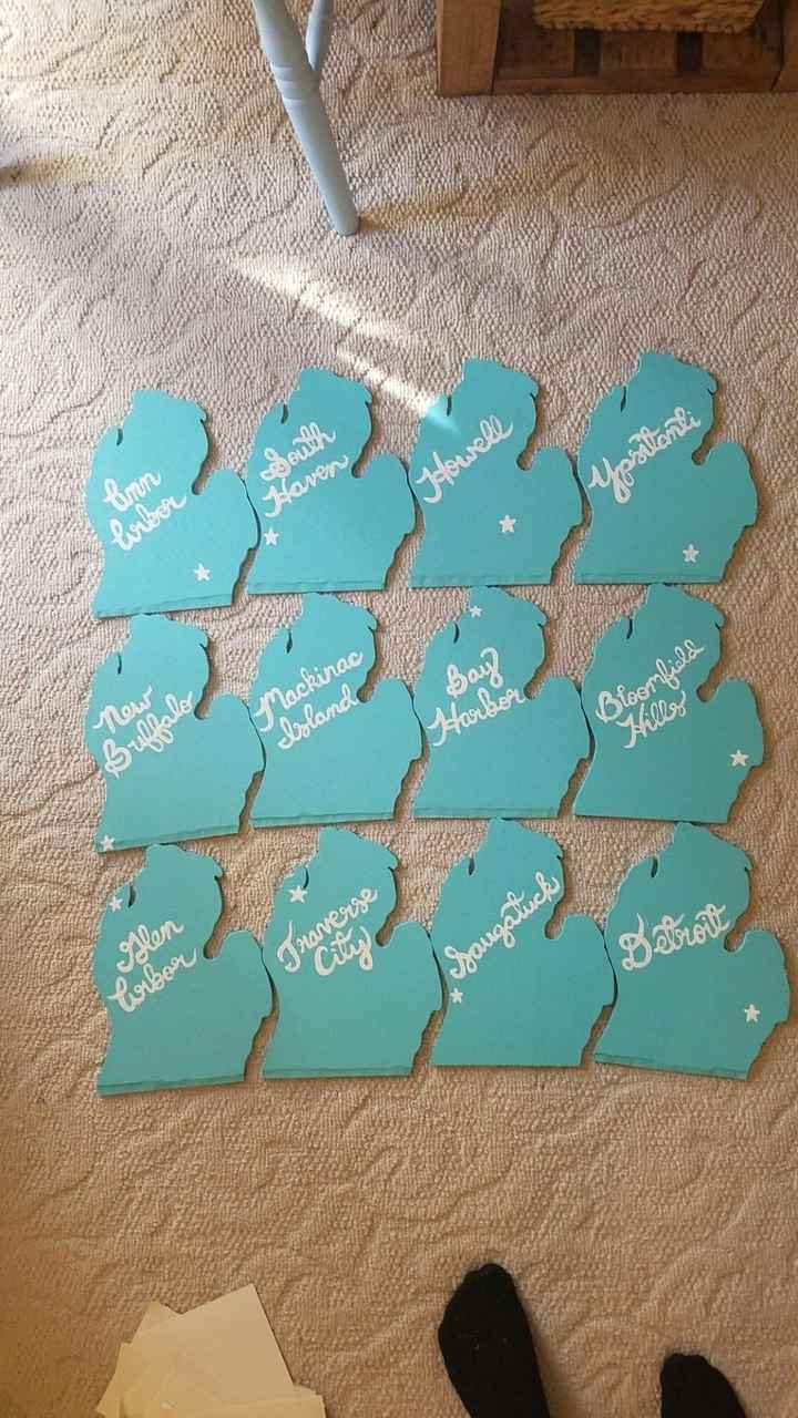 Show me your Table Seating Charts and DIY Table Numbers