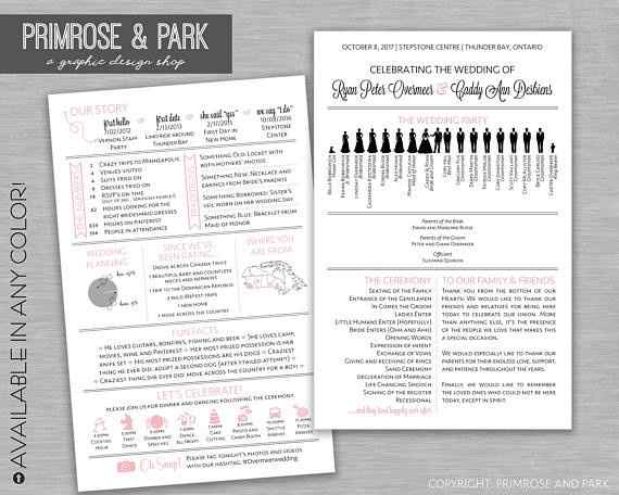 DIY Wedding Program