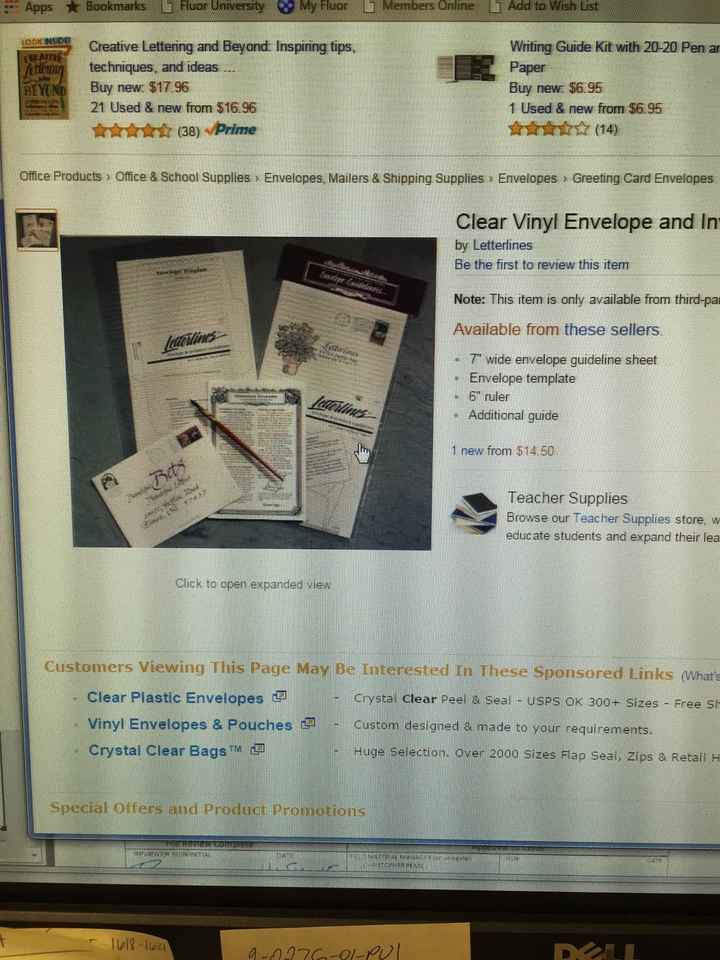 Hand addressing envelopes