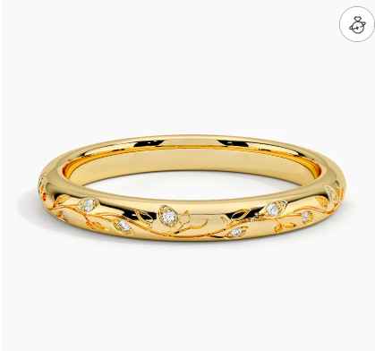 Wedding Band For Simple Gold Solitaire Ring... - 1
